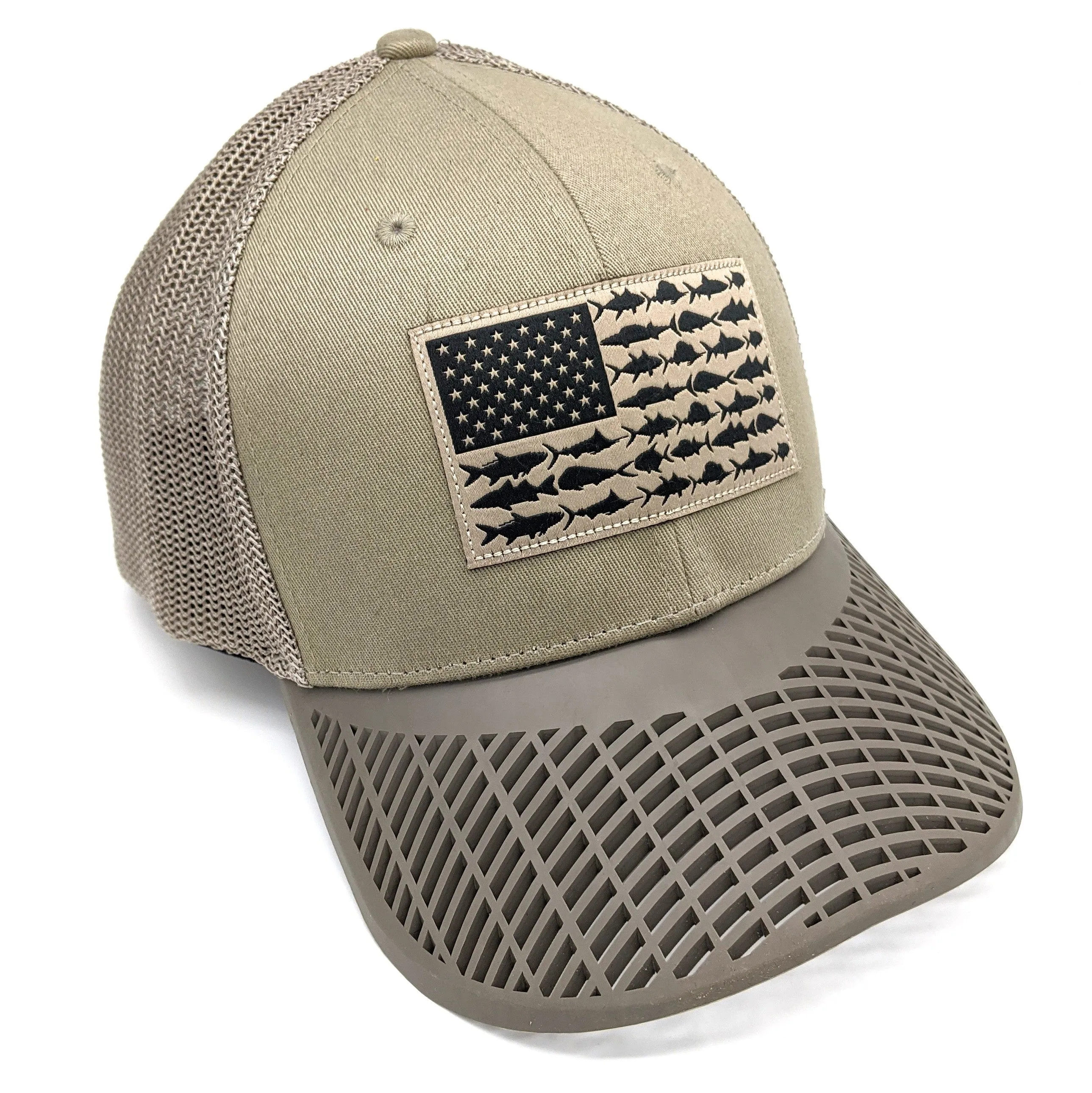 LIMITED EDITION: Columbia PFG Fitted Flag Hat, Brown Brim