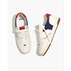 MADEWELL Court Sneakers in Leather, New Without Box