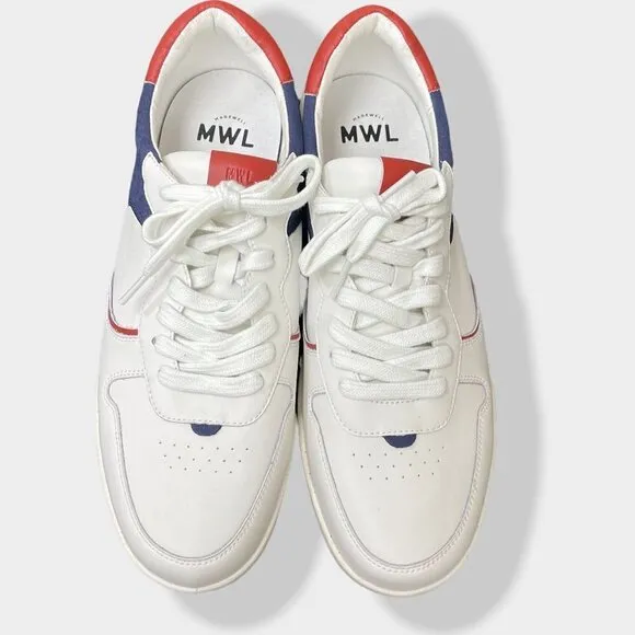 MADEWELL Court Sneakers in Leather, New Without Box