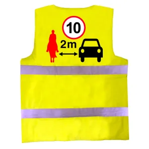Men's High Visibility Reflective Vest GIVE SPACE hi viz