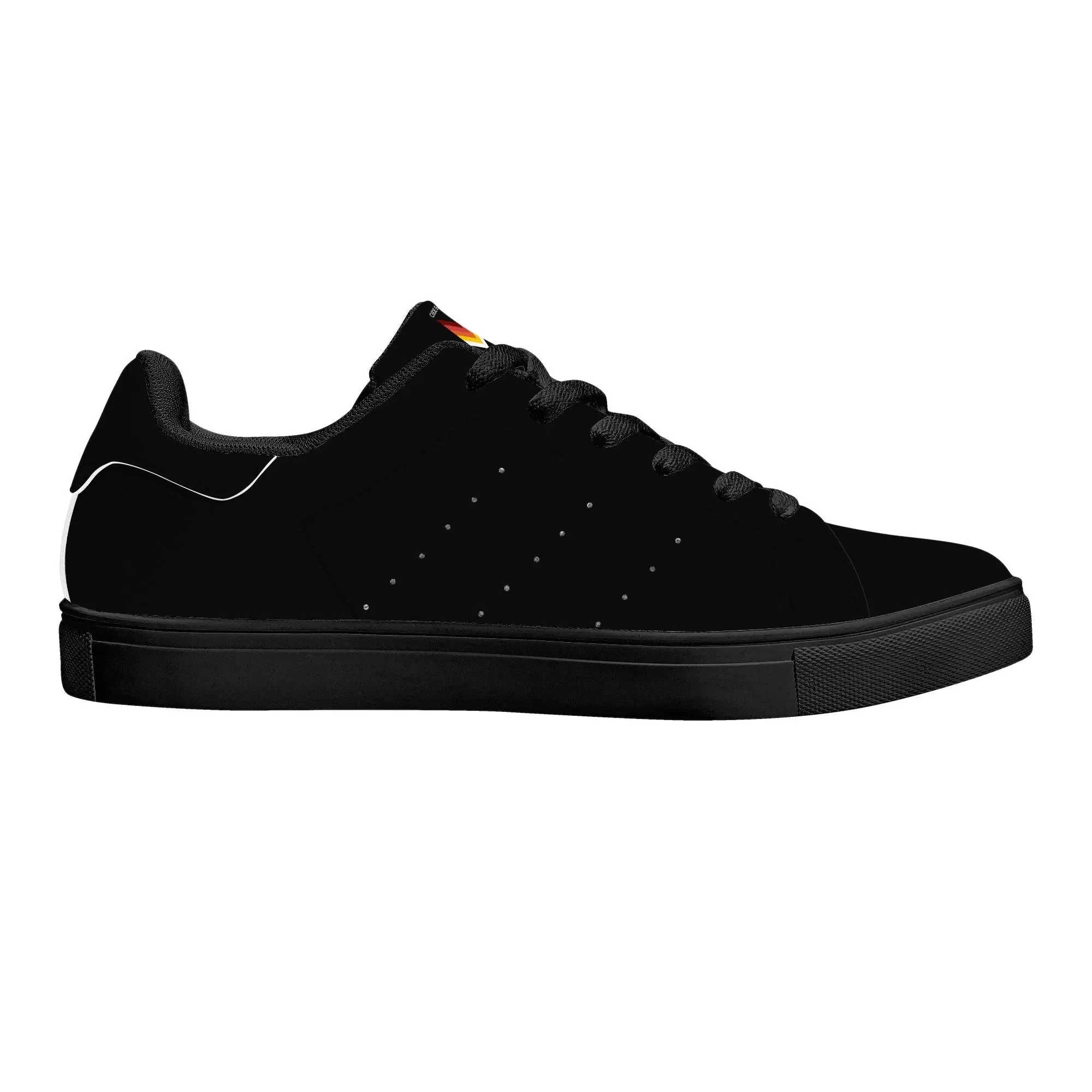 Mens Rubber Low Top Leather Sneakers