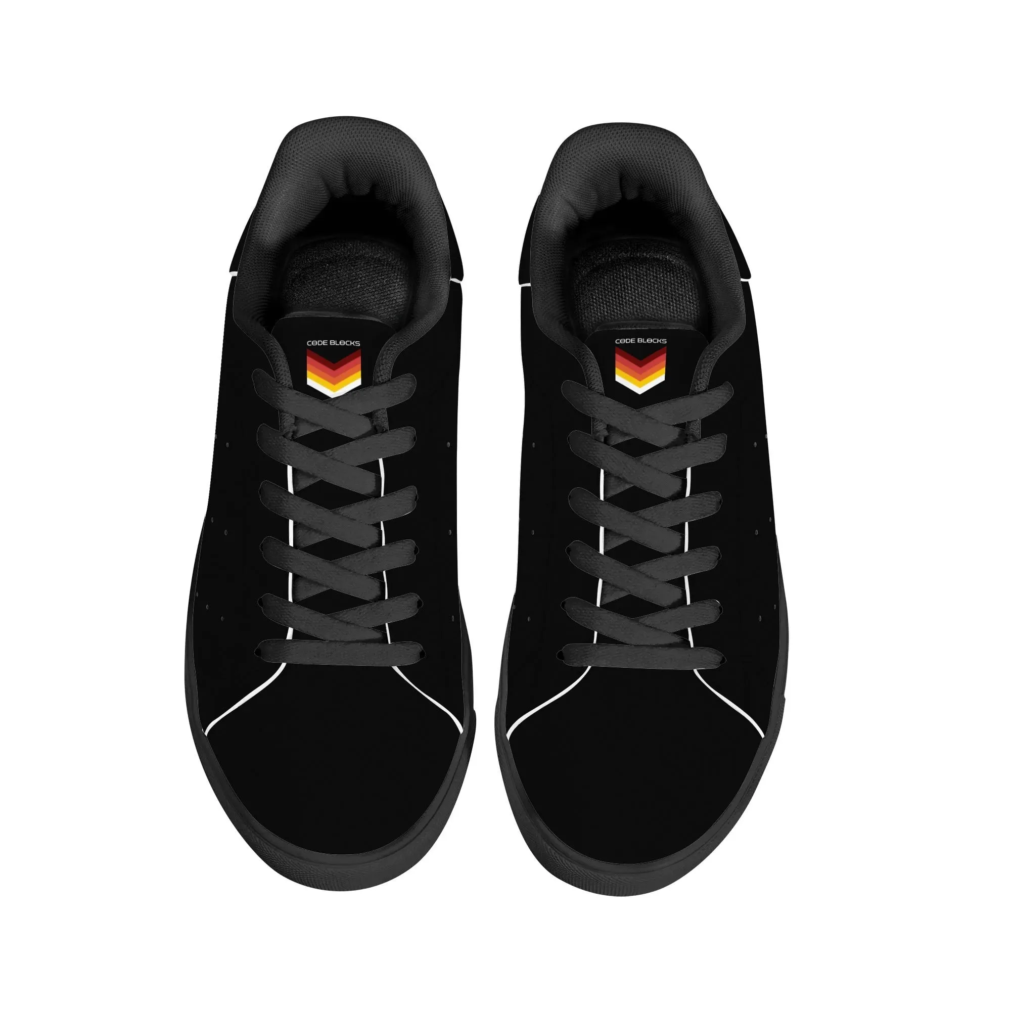 Mens Rubber Low Top Leather Sneakers