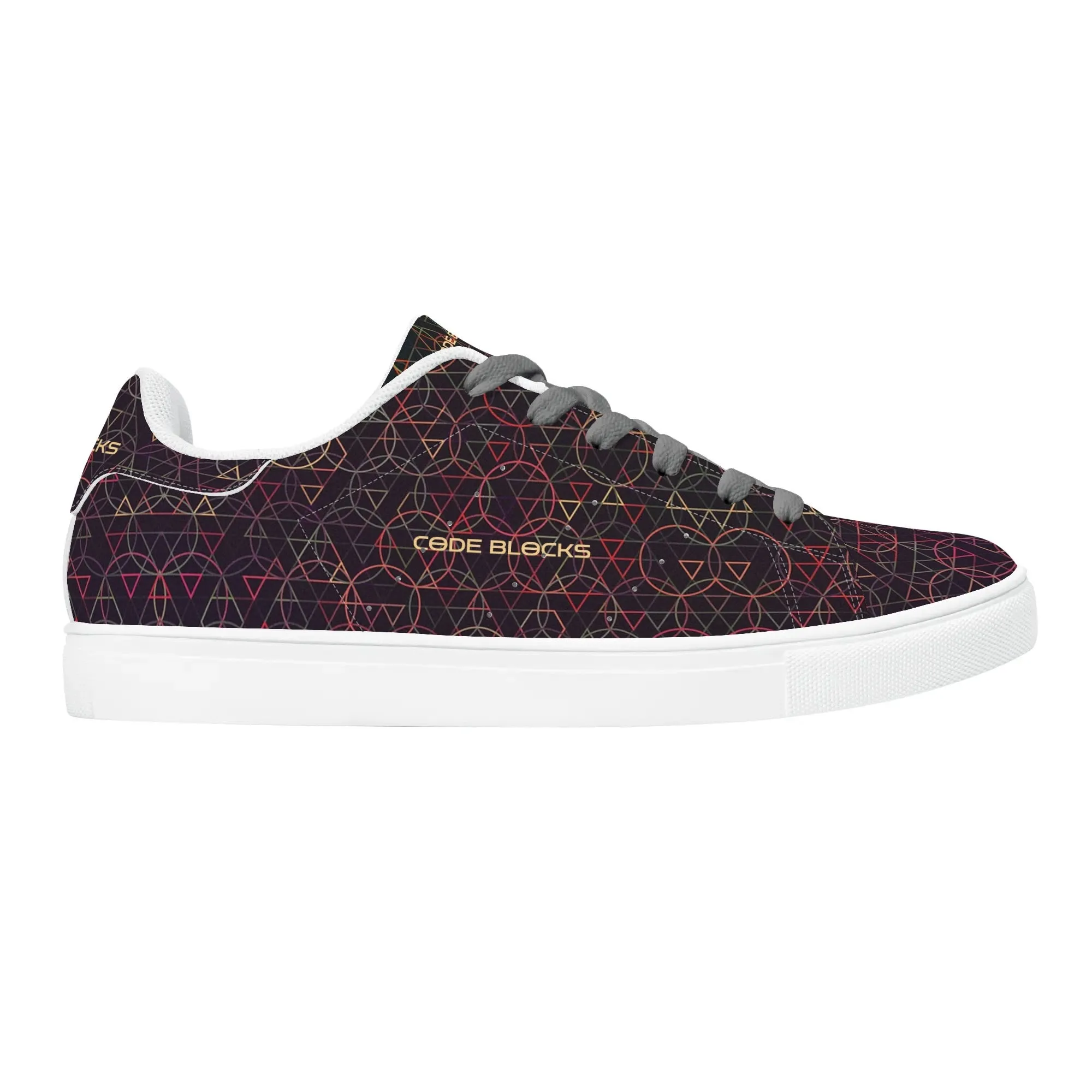 Mens Rubber Low Top Leather Sneakers