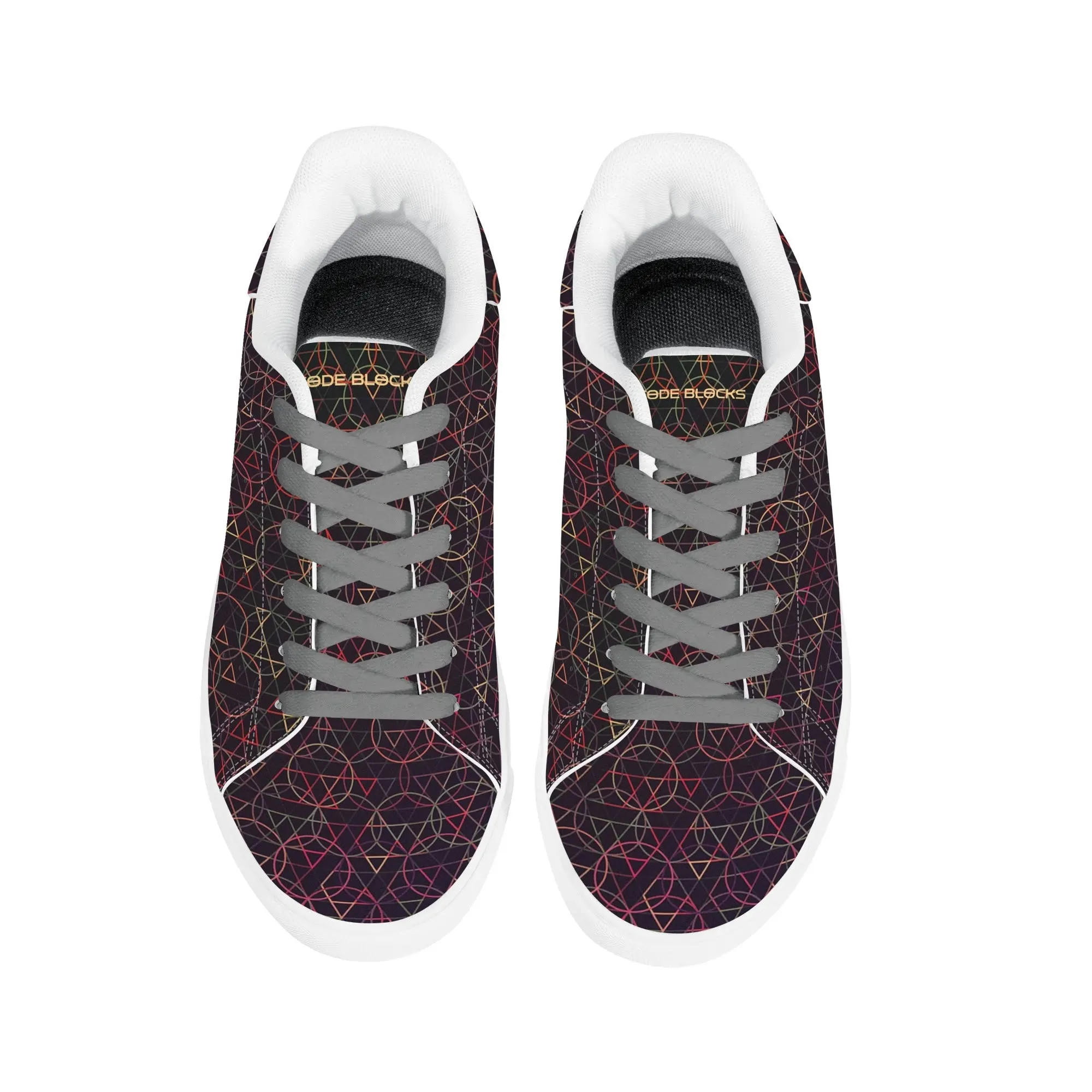 Mens Rubber Low Top Leather Sneakers