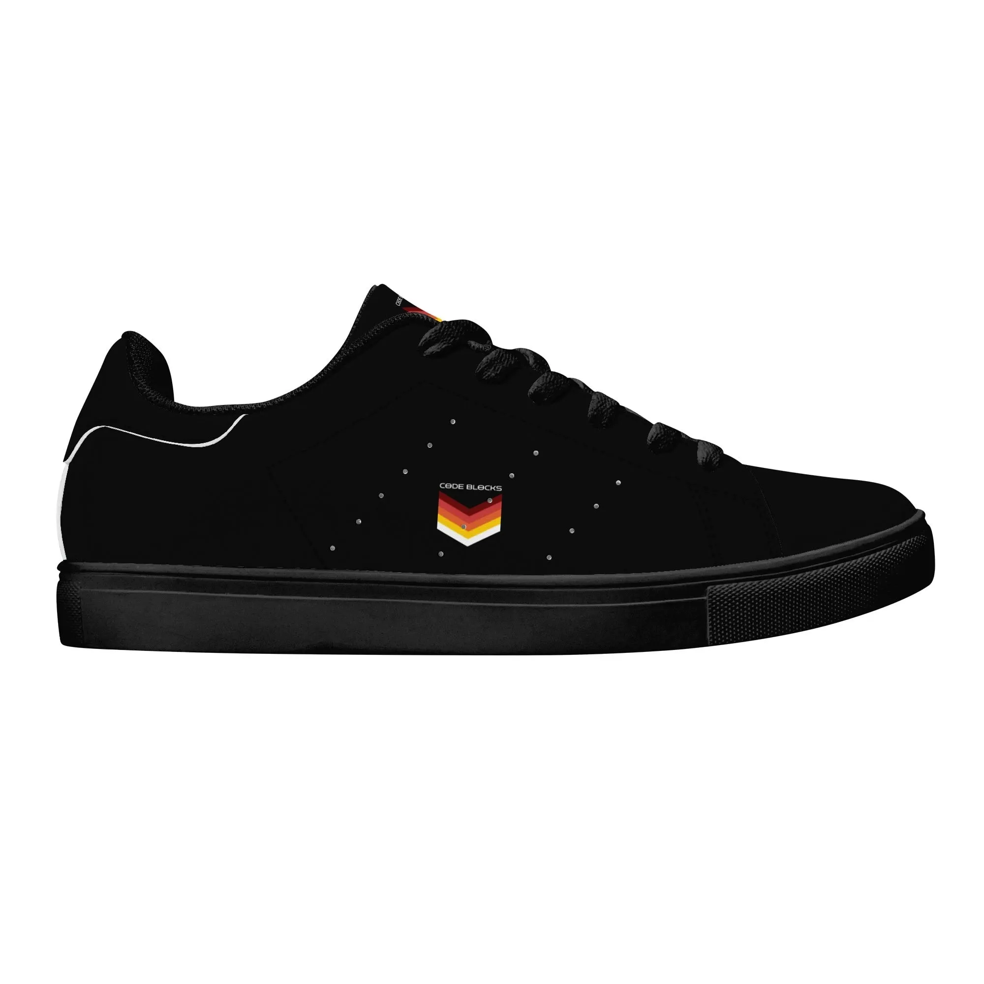 Mens Rubber Low Top Leather Sneakers