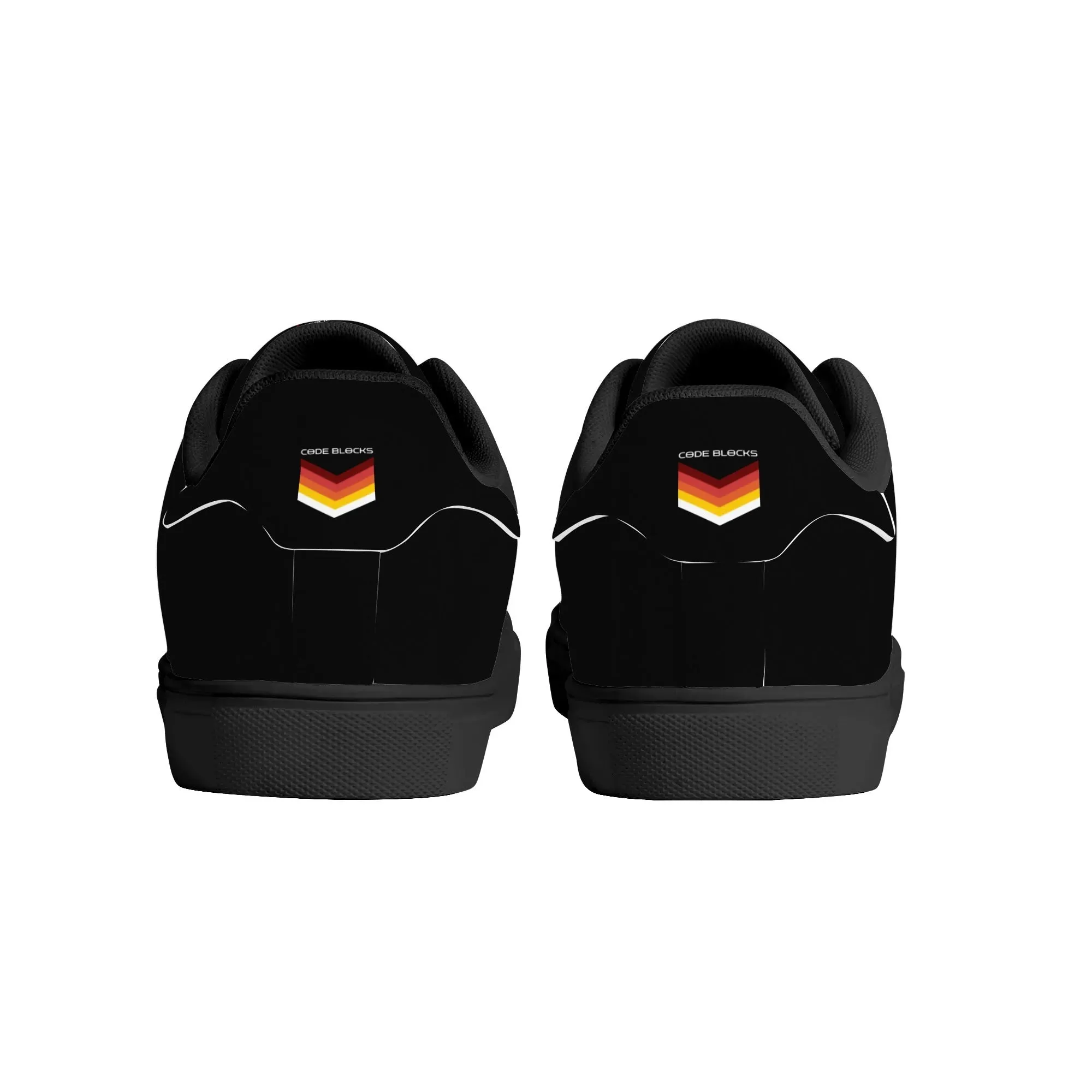 Mens Rubber Low Top Leather Sneakers