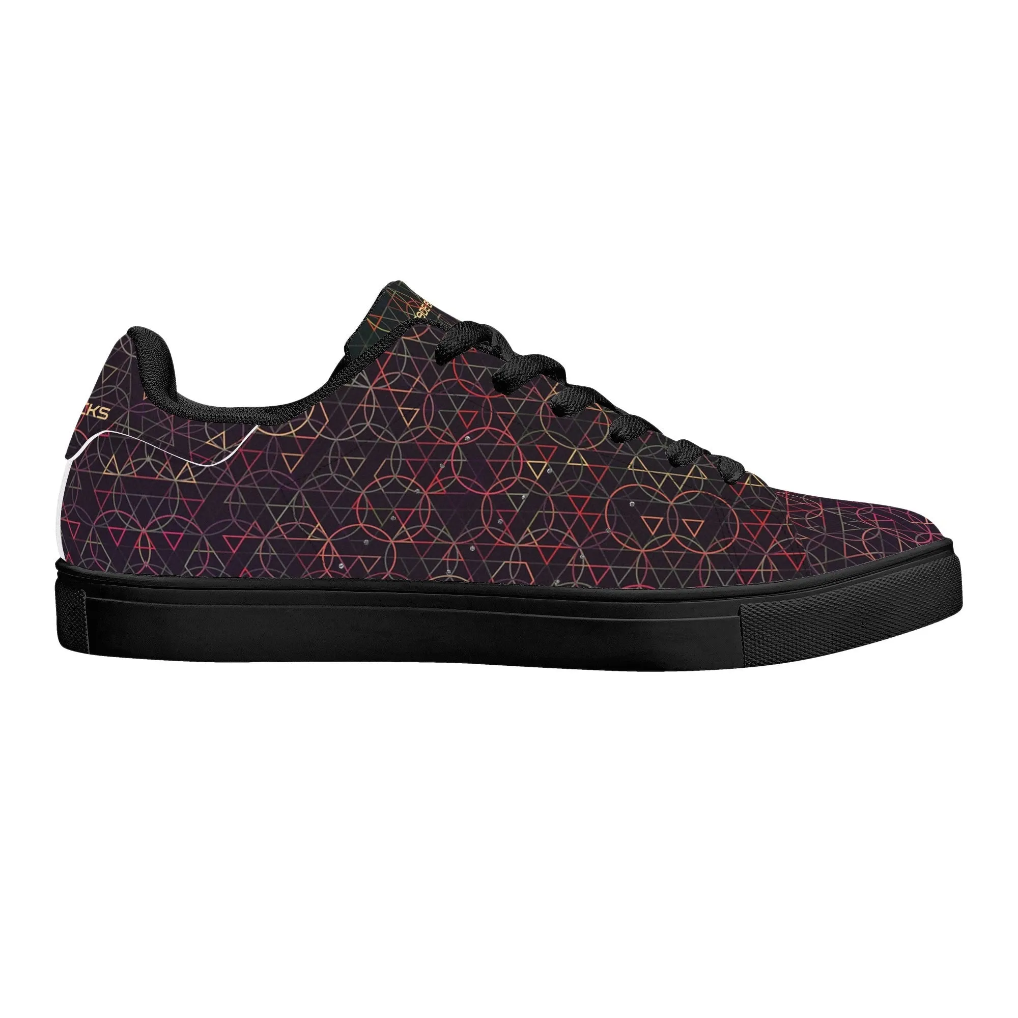 Mens Rubber Low Top Leather Sneakers