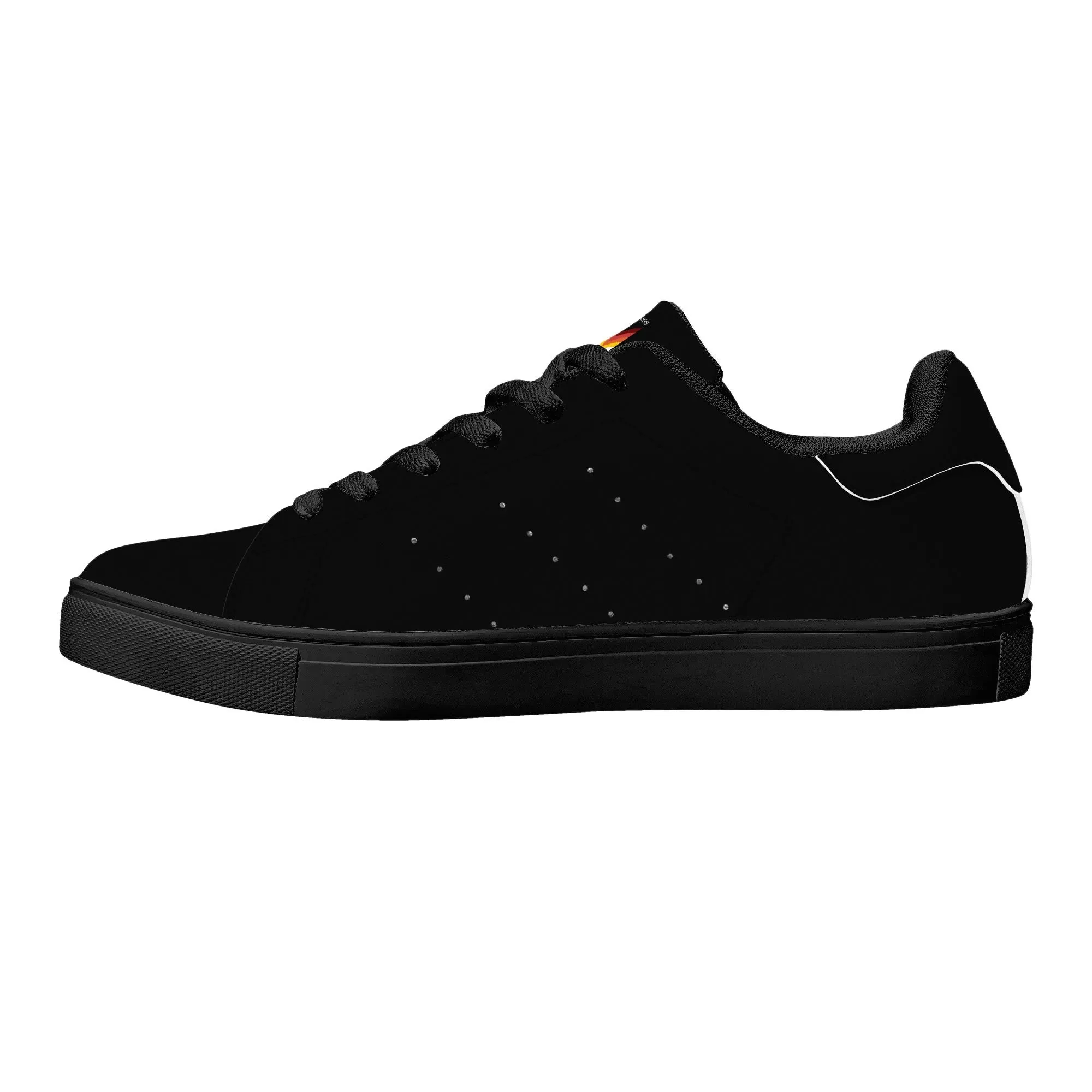 Mens Rubber Low Top Leather Sneakers