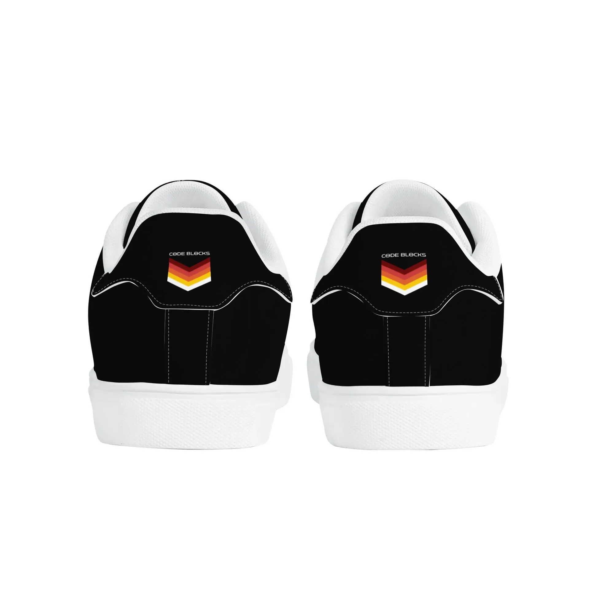 Mens Rubber Low Top Leather Sneakers