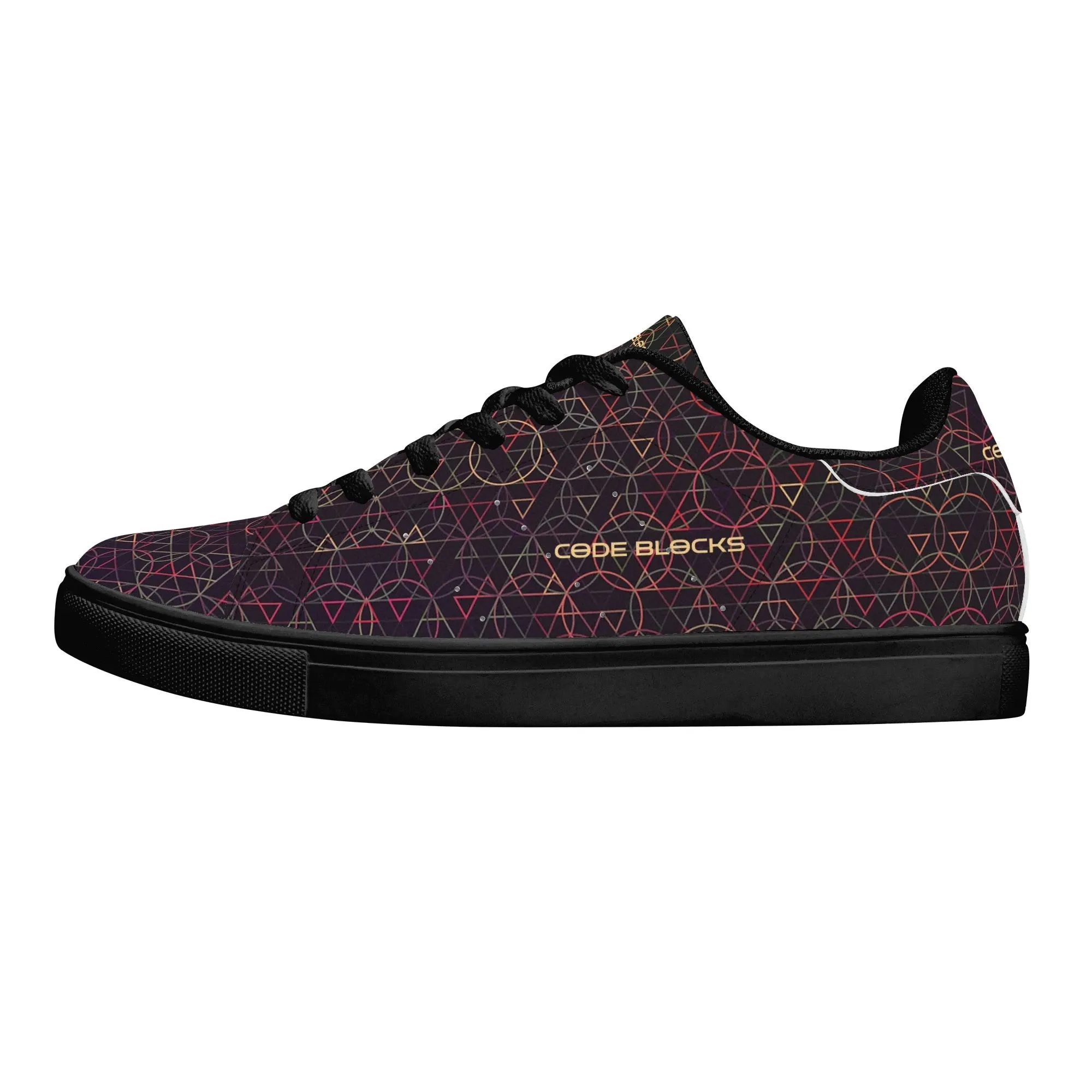 Mens Rubber Low Top Leather Sneakers