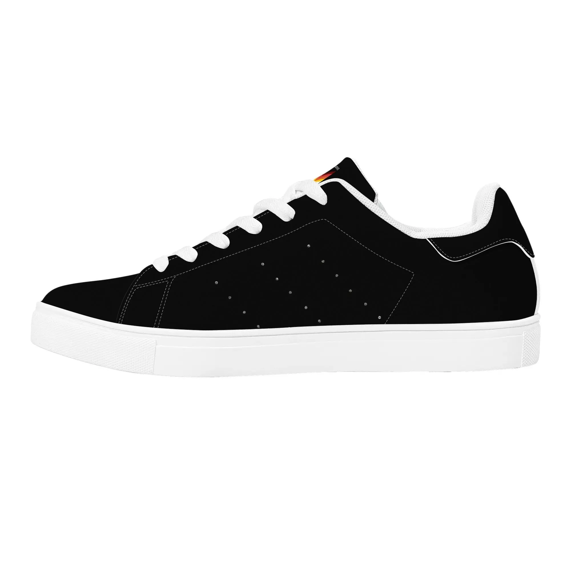 Mens Rubber Low Top Leather Sneakers