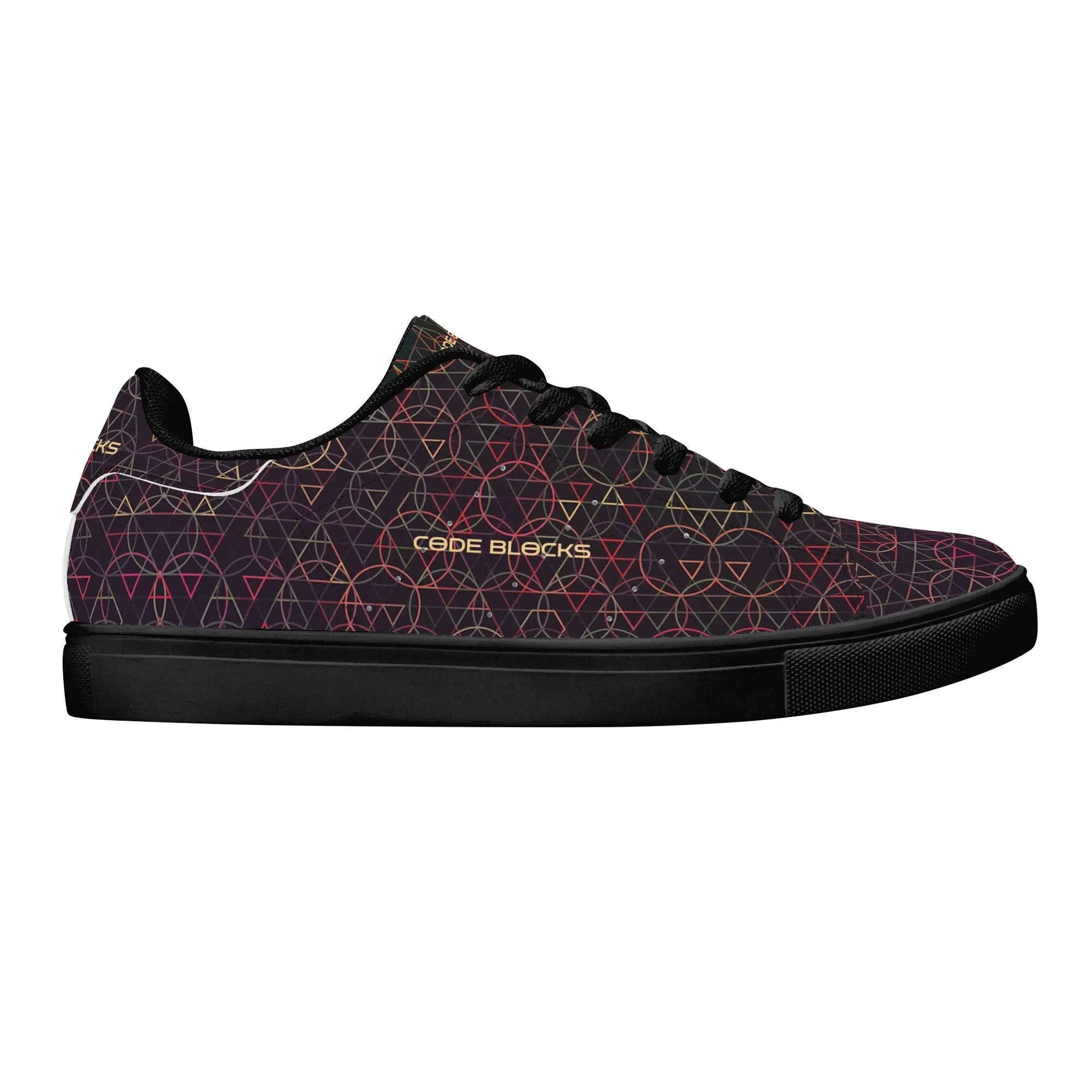 Mens Rubber Low Top Leather Sneakers