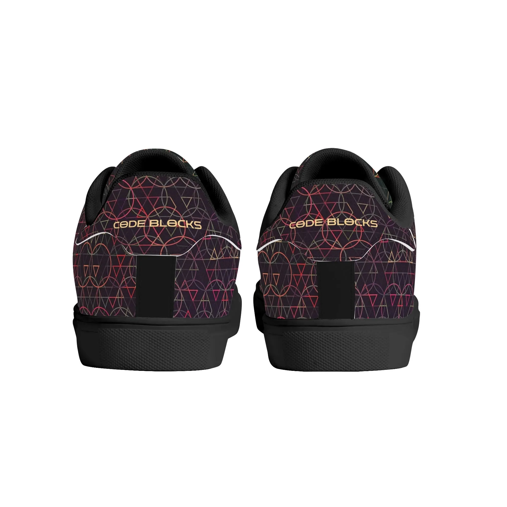 Mens Rubber Low Top Leather Sneakers