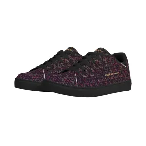 Mens Rubber Low Top Leather Sneakers