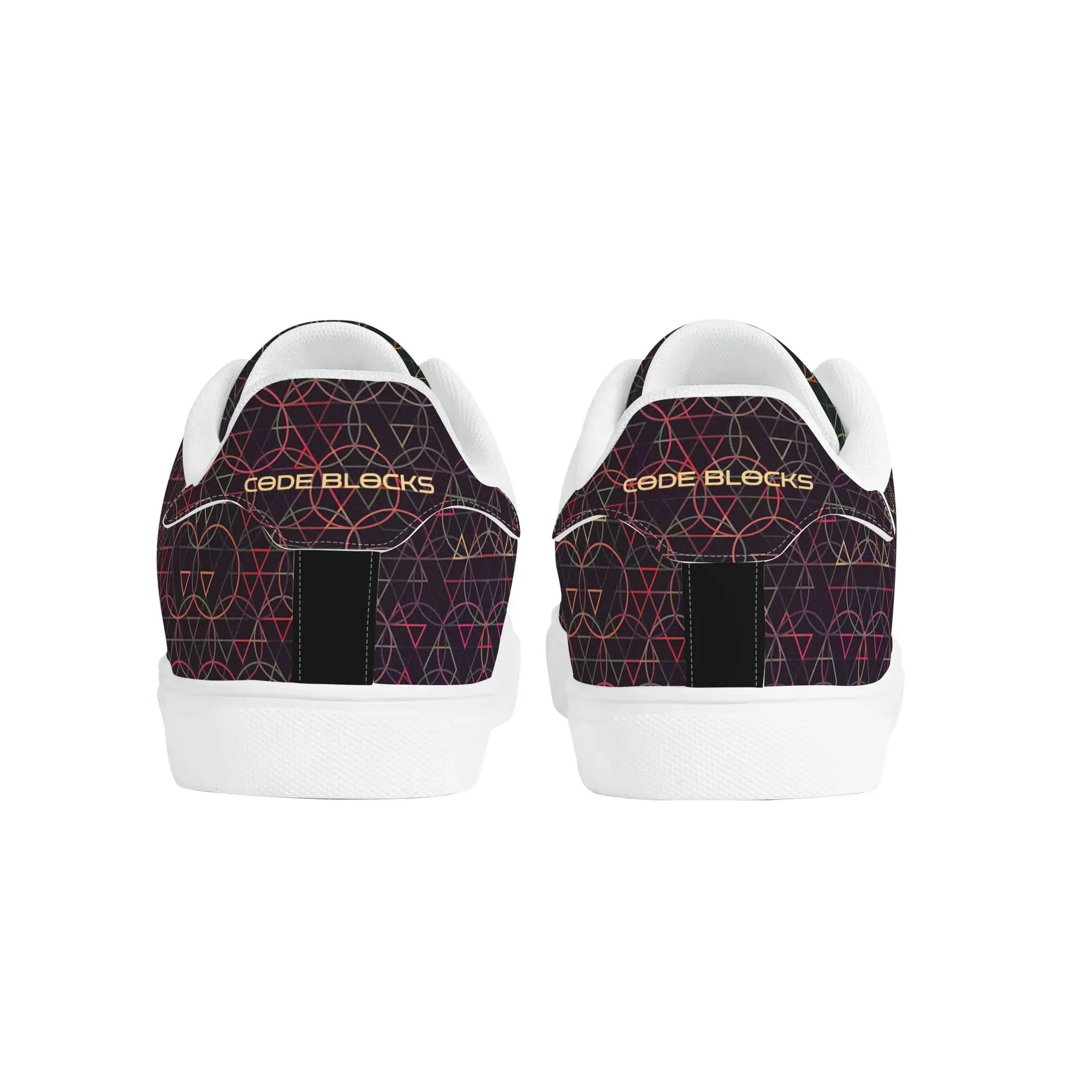 Mens Rubber Low Top Leather Sneakers