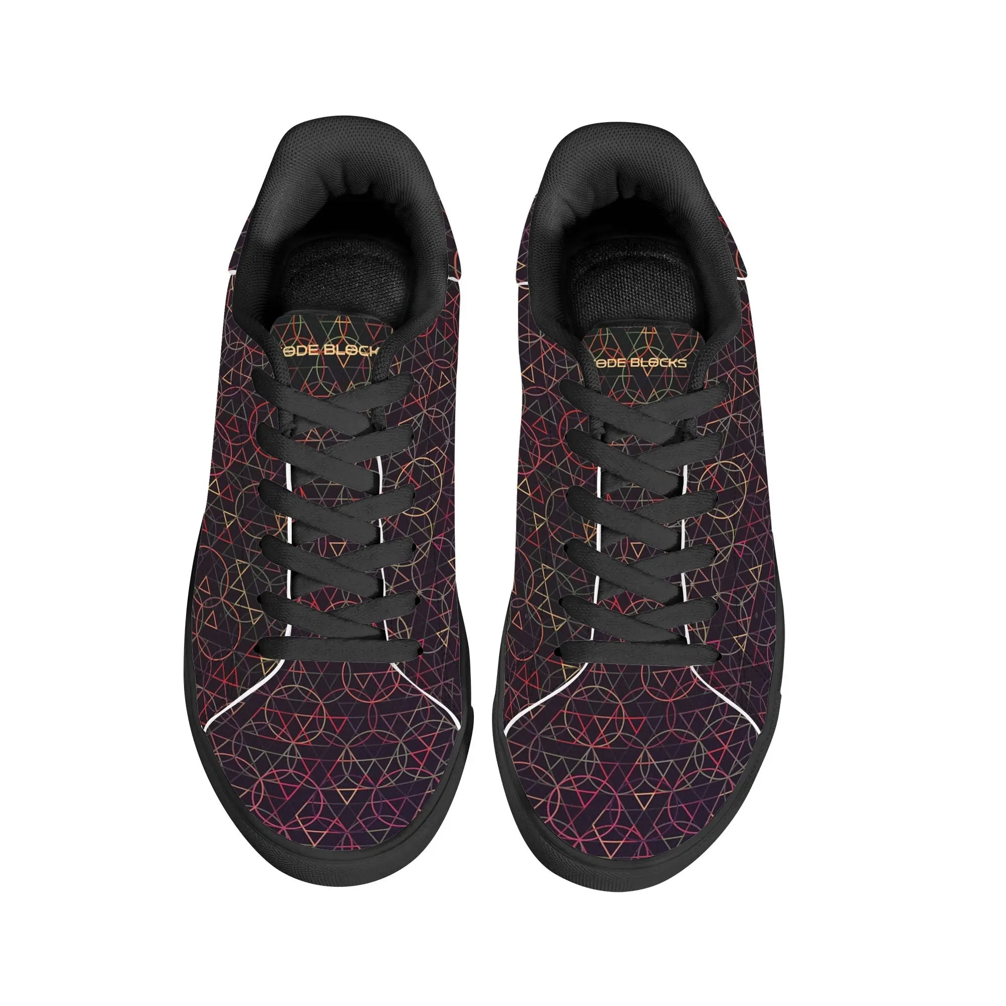 Mens Rubber Low Top Leather Sneakers