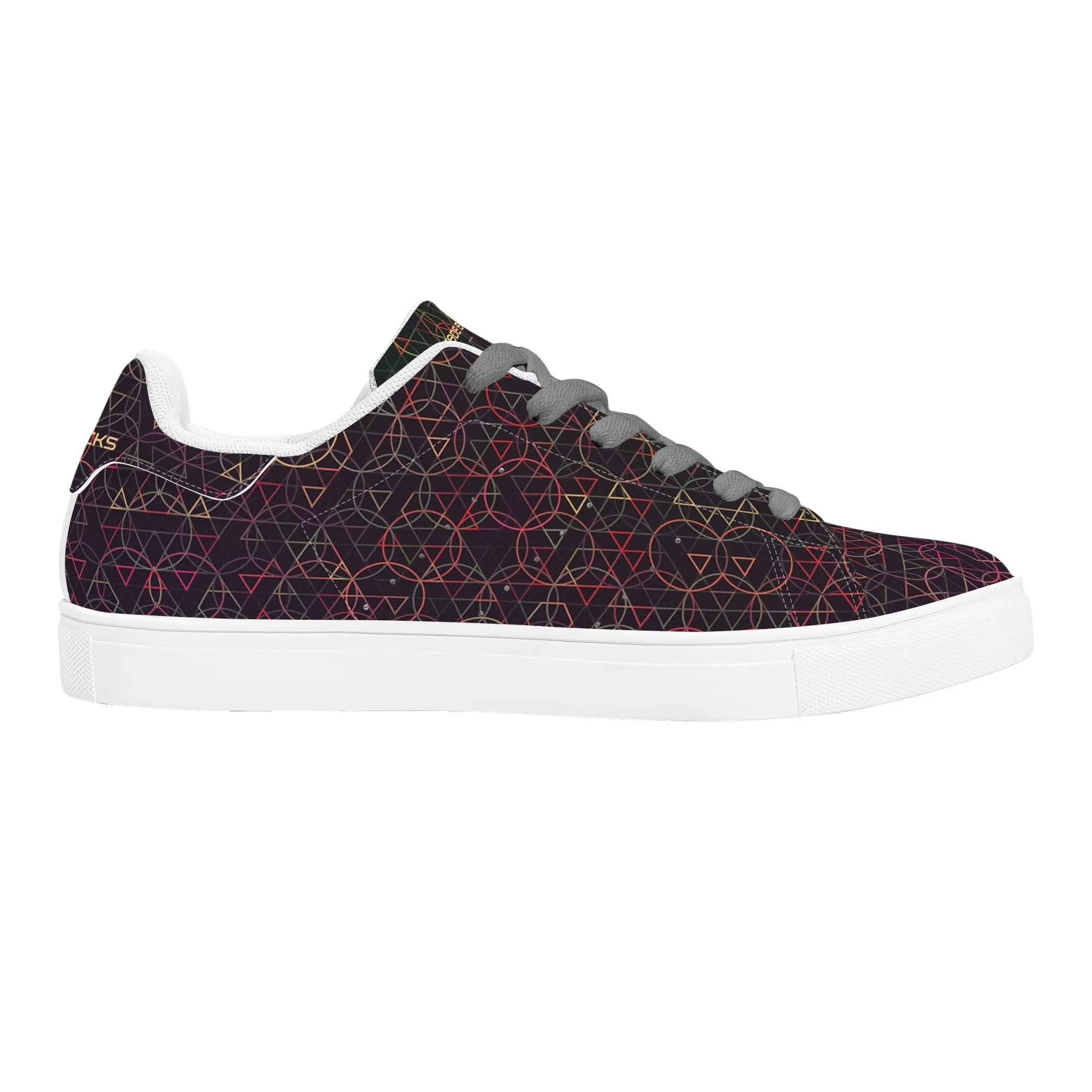 Mens Rubber Low Top Leather Sneakers