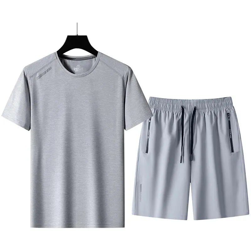 Men's Summer Black & White Tracksuit Set