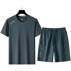 Men's Summer Black & White Tracksuit Set