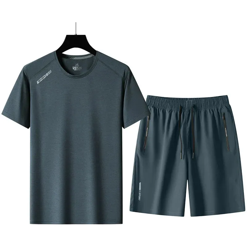 Men's Summer Black & White Tracksuit Set