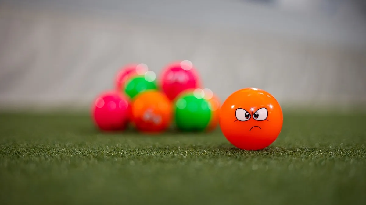 Mercian Soft Emoji Ball Orange Grumpy