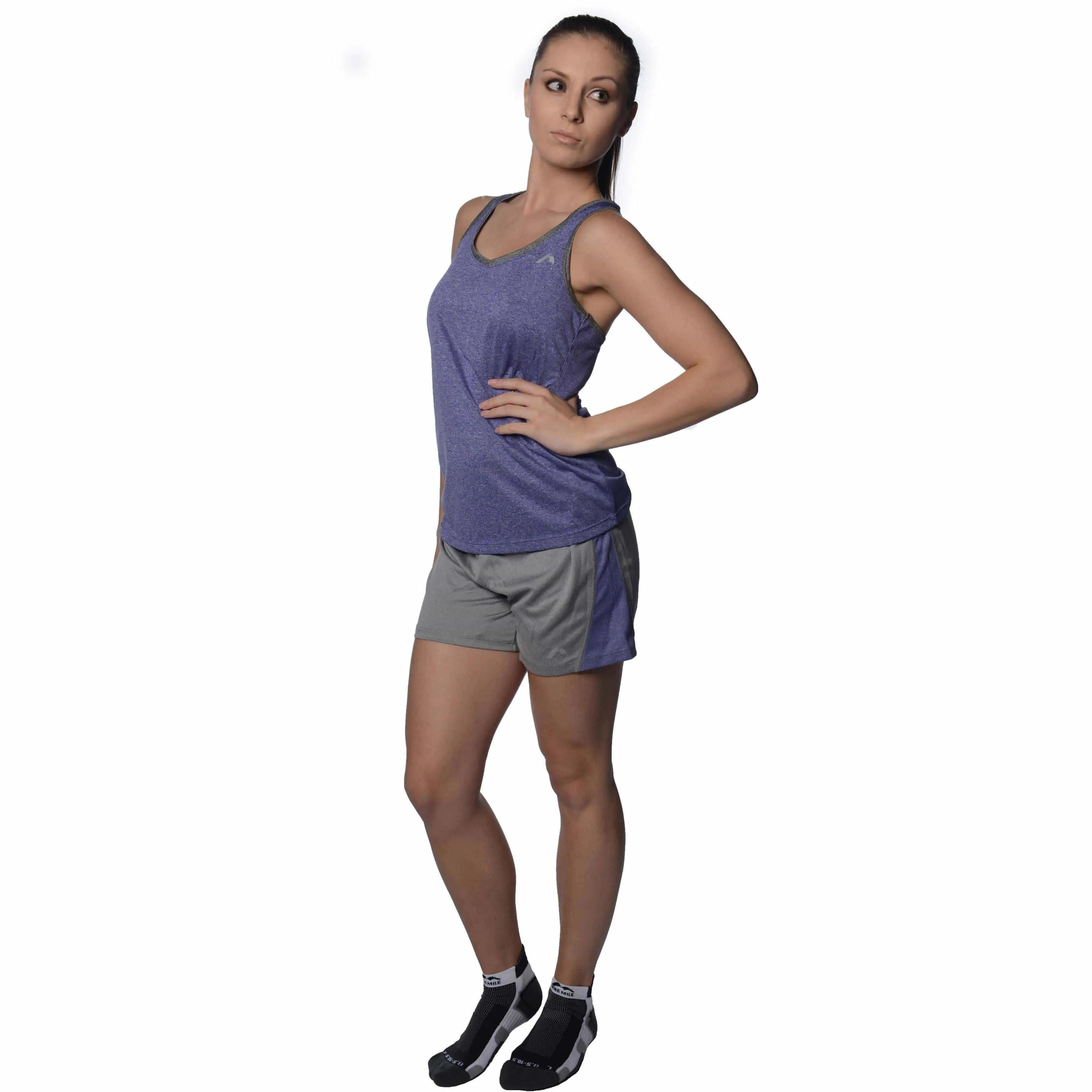 More Mile Jersey Womens Training Shorts - Grey
