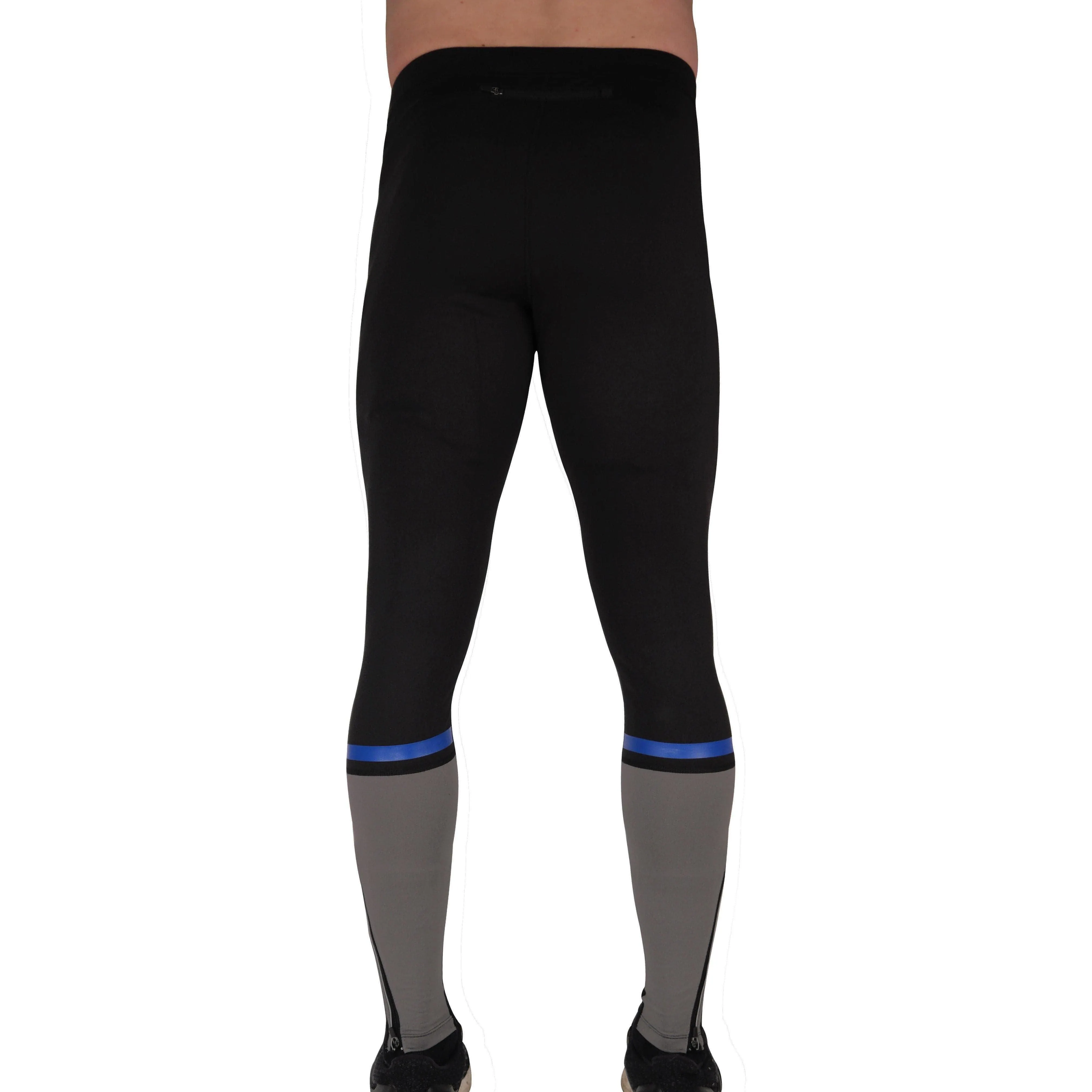 More Mile Power Mens Long Running Tights - Black