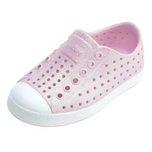 Native Jefferson Bio-Bling Kids (Barely Pink Bling/Shell White)
