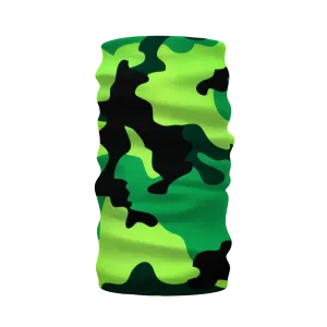Neon Green Camo Neck Warmer Morf Scarf