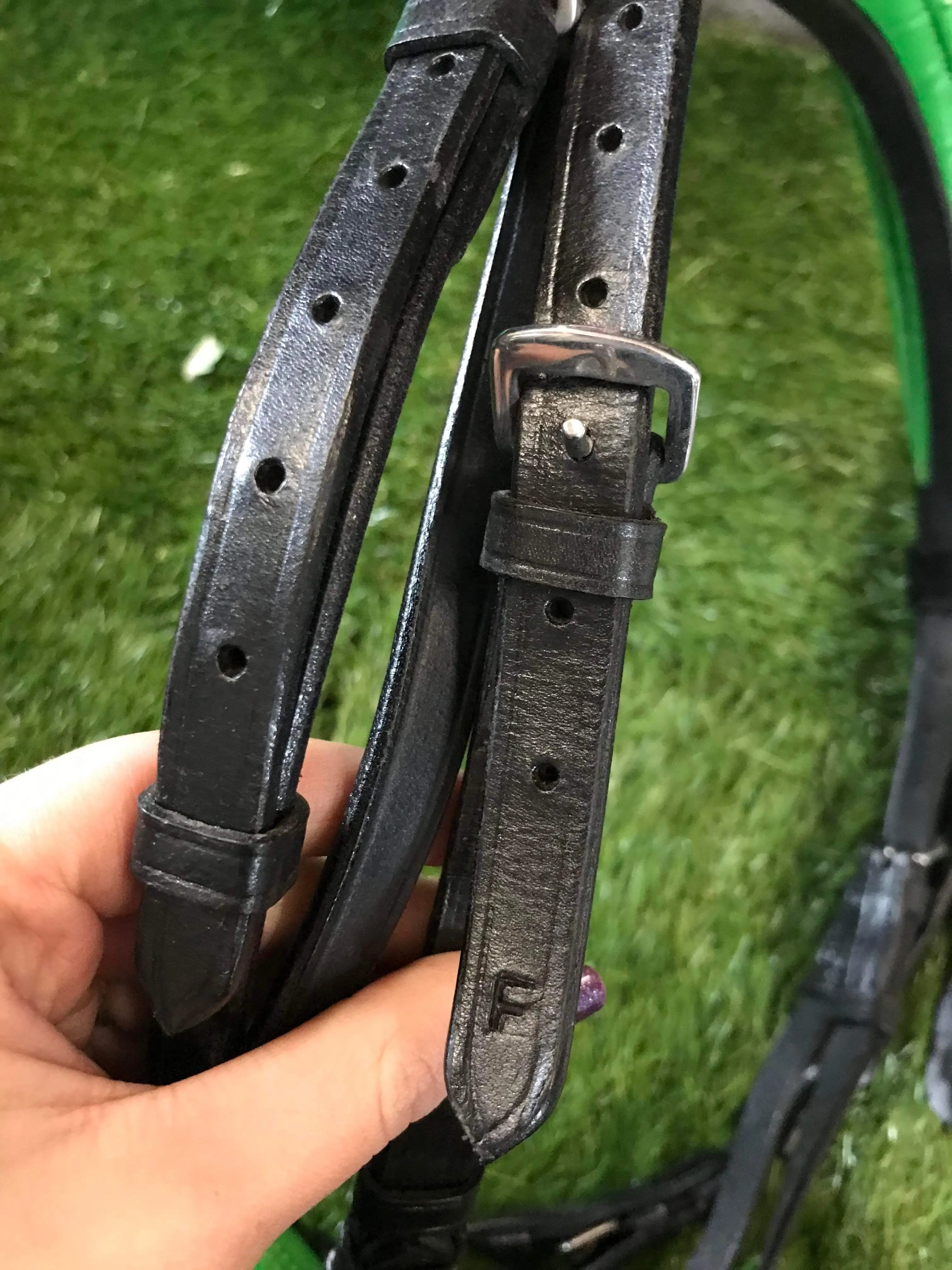 New brown and green full size bridle FREE POSTAGE❤️