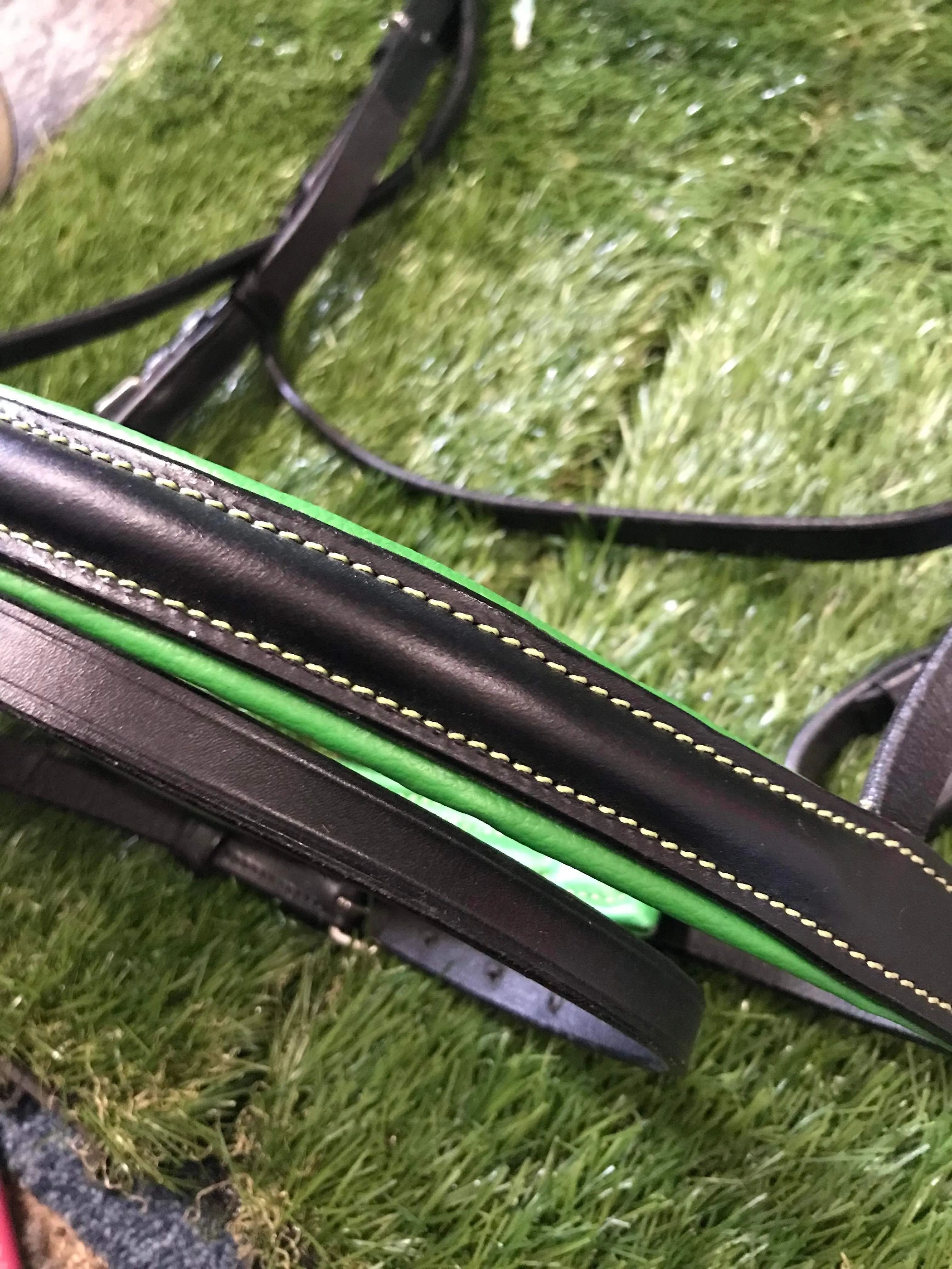 New brown and green full size bridle FREE POSTAGE❤️