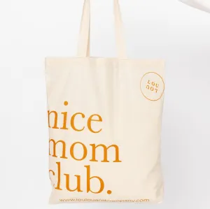 NICE MOM TOTE | “Nice Mom Club" Tan