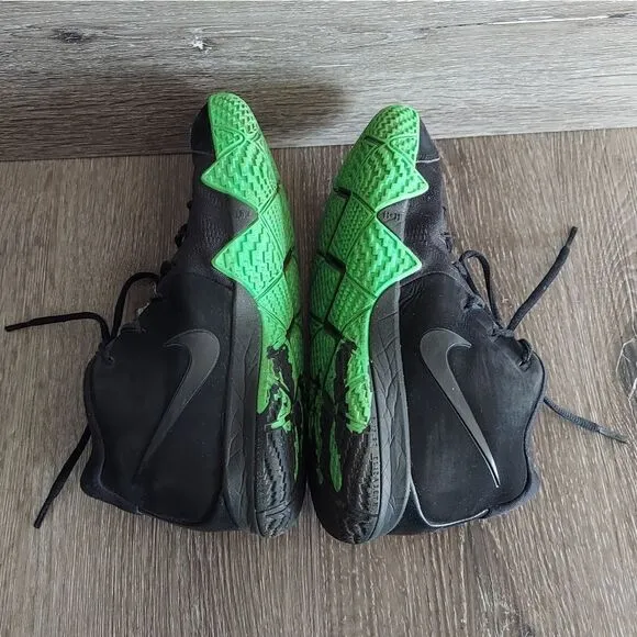 Nike Kyrie 4 Black Halloween Green GS Size 6.5Y Sneakers AA2897-012