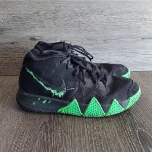 Nike Kyrie 4 Black Halloween Green GS Size 6.5Y Sneakers AA2897-012