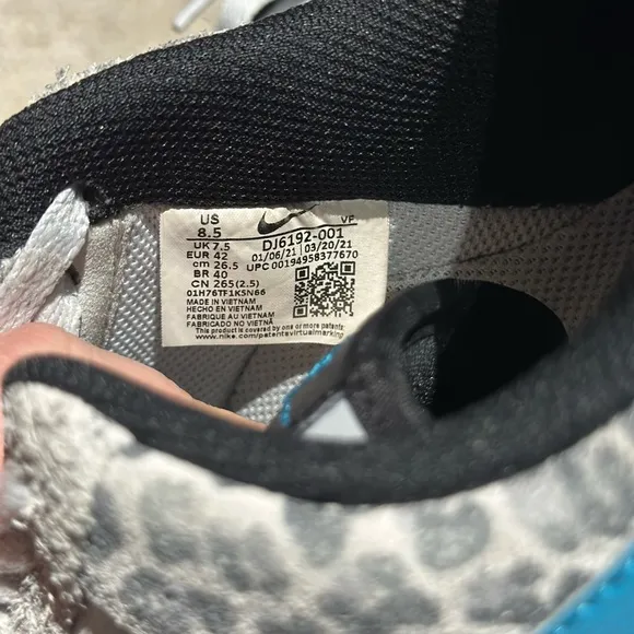 Nike Leopard Print Sneakers with Blue Swoosh