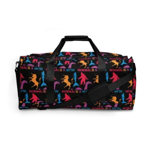 Normal is a Myth (Bigfoot, Mermaid, Unicorn & Loch Ness Monster Pattern) Duffle Bag