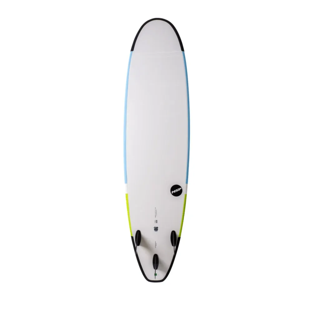 NSP SOFT FUNBOARD TAIL DIP 7’4 GREEN