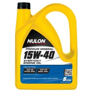 Nulon Premium Mineral 15W40 Everyday Engine Oil - 5 Litre