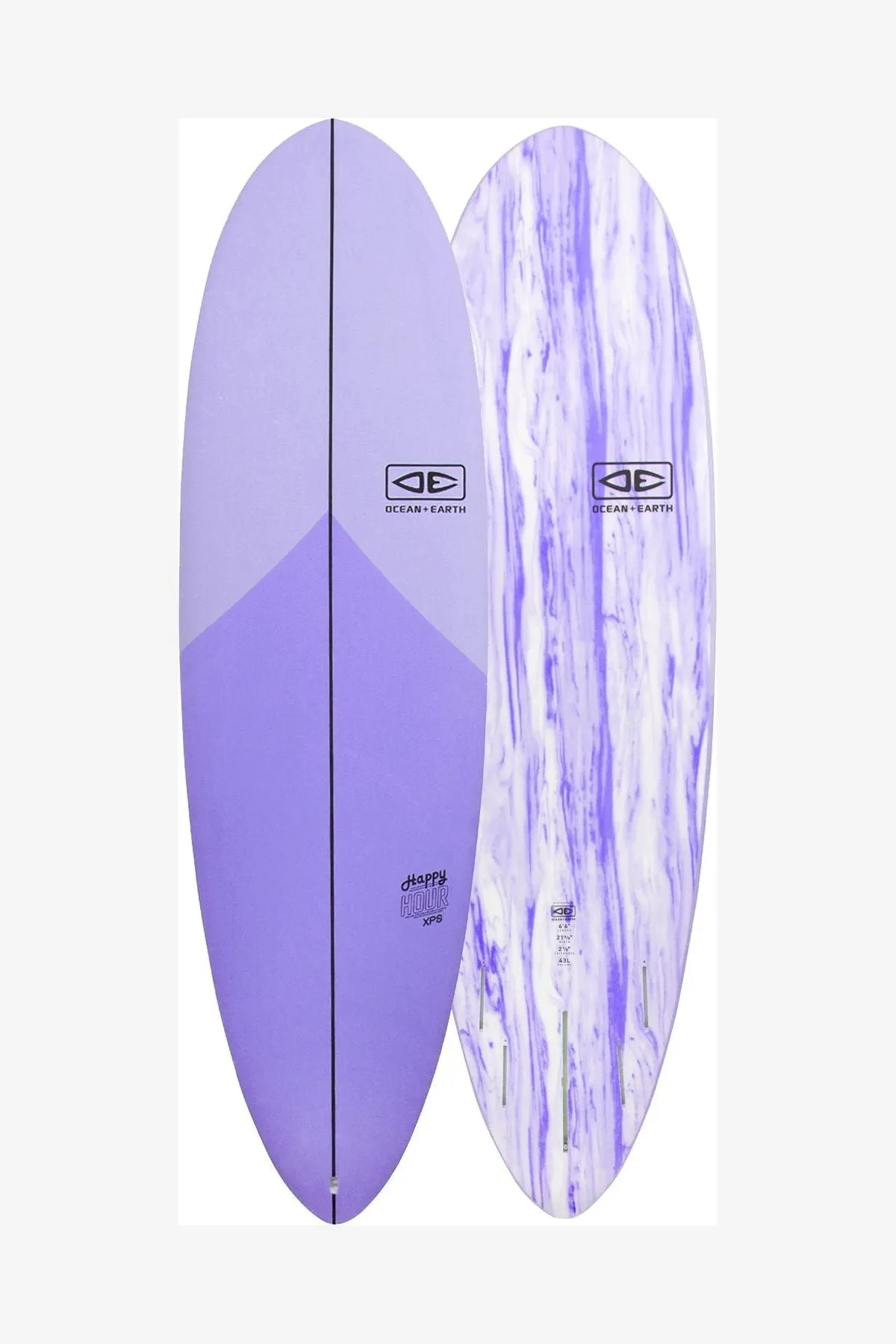 O&E HAPPY HOUR EPOXY SOFT TOP VIOLET - 6'6"