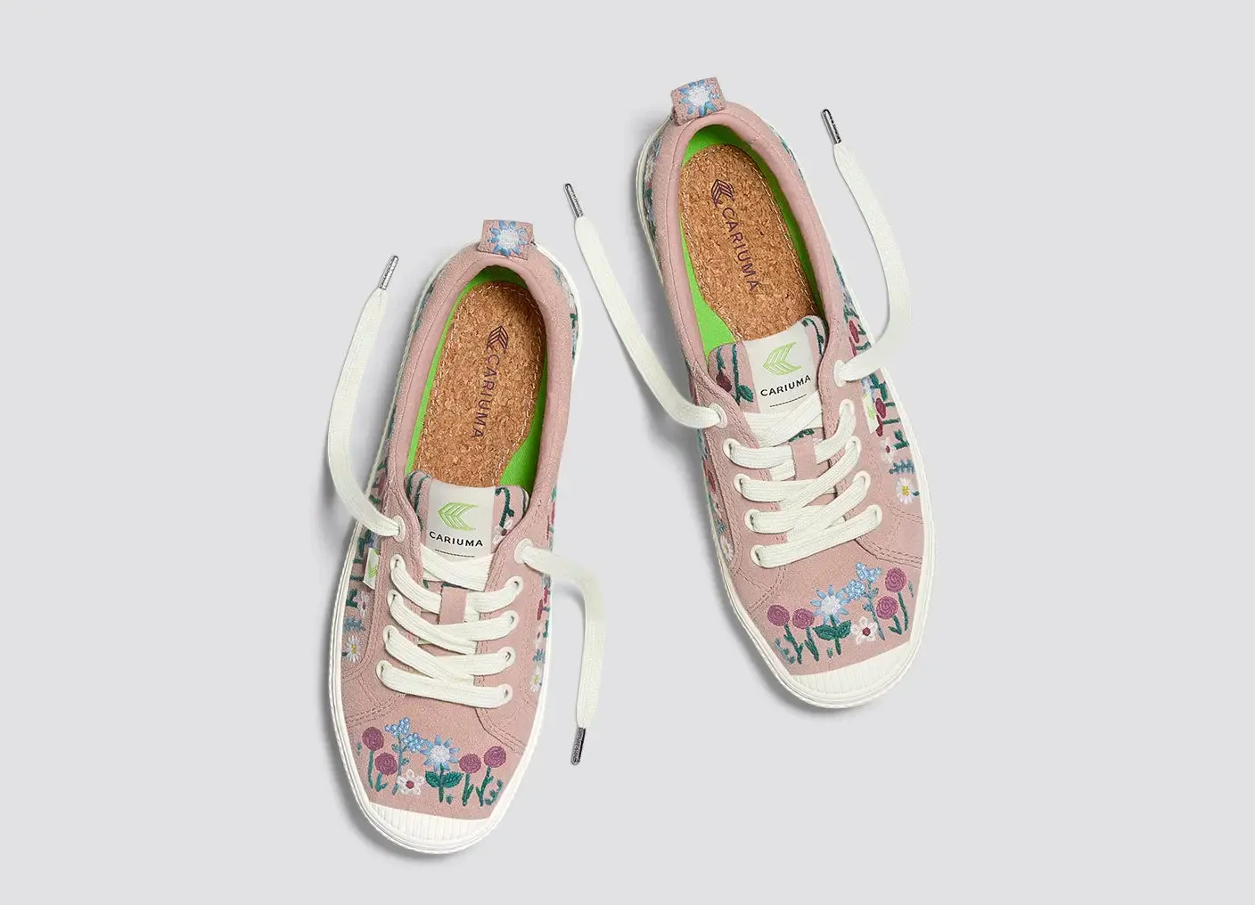 OCA Low Rose Suede Embroidered Flowers Sneaker Men