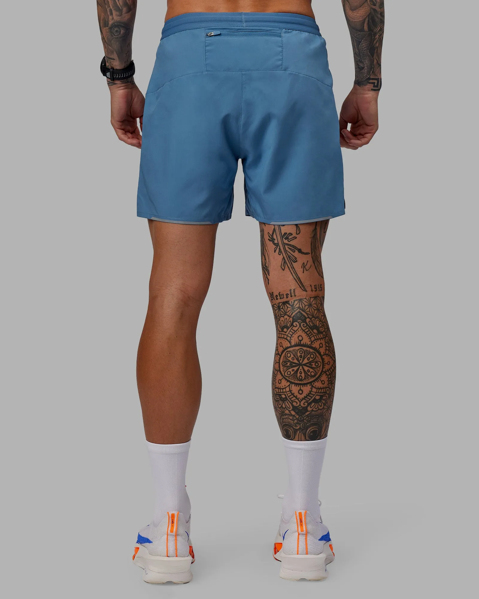 Pace Lined Performance Short  5" - Elemental Blue