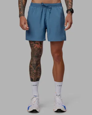 Pace Lined Performance Short  5" - Elemental Blue