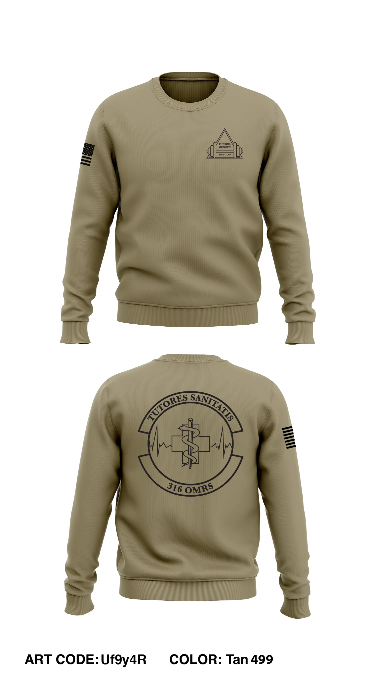 Physical Medicine, 316 OMRS Core Men's Crewneck Performance Sweatshirt - Uf9y4R