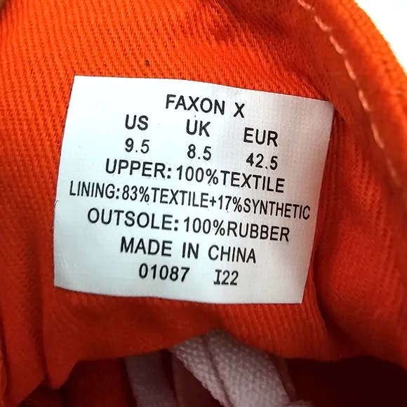 Polo Ralph Lauren Men's Faxon X Lace-Up Orange Sneakers Size 9.5