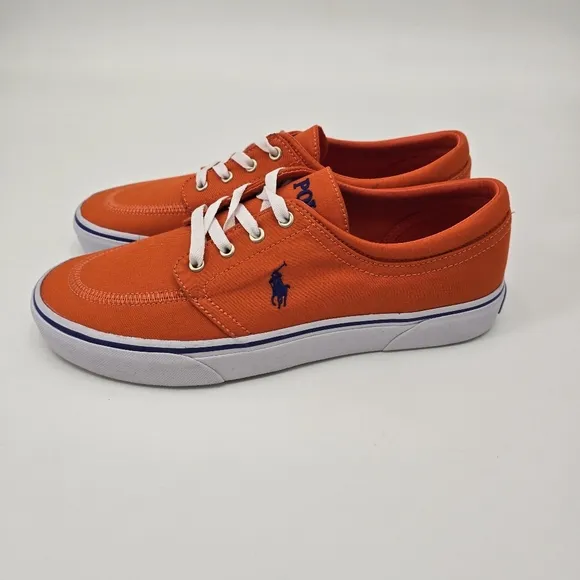 Polo Ralph Lauren Men's Faxon X Lace-Up Orange Sneakers Size 9.5