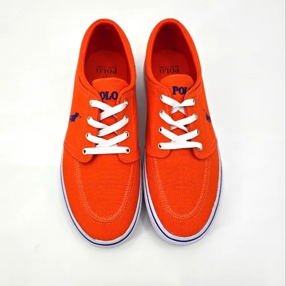 Polo Ralph Lauren Men's Faxon X Lace-Up Orange Sneakers Size 9.5
