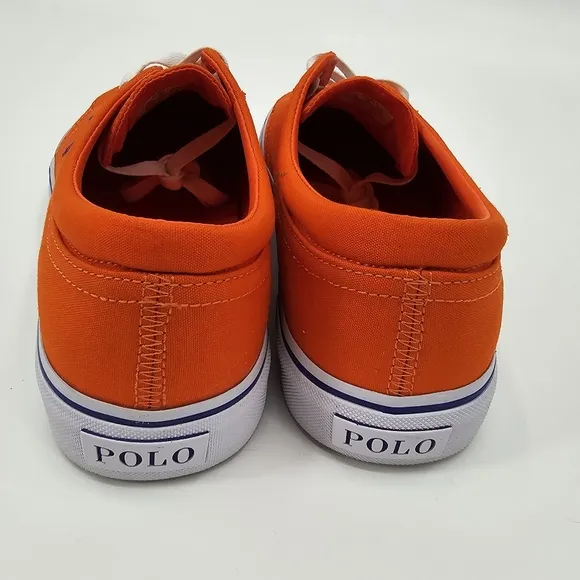 Polo Ralph Lauren Men's Faxon X Lace-Up Orange Sneakers Size 9.5