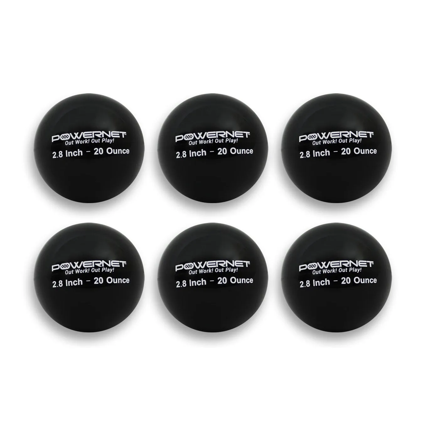 PowerNet 2.8" Weighted Hitting and Batting Training Ball (6 Pack): 1004