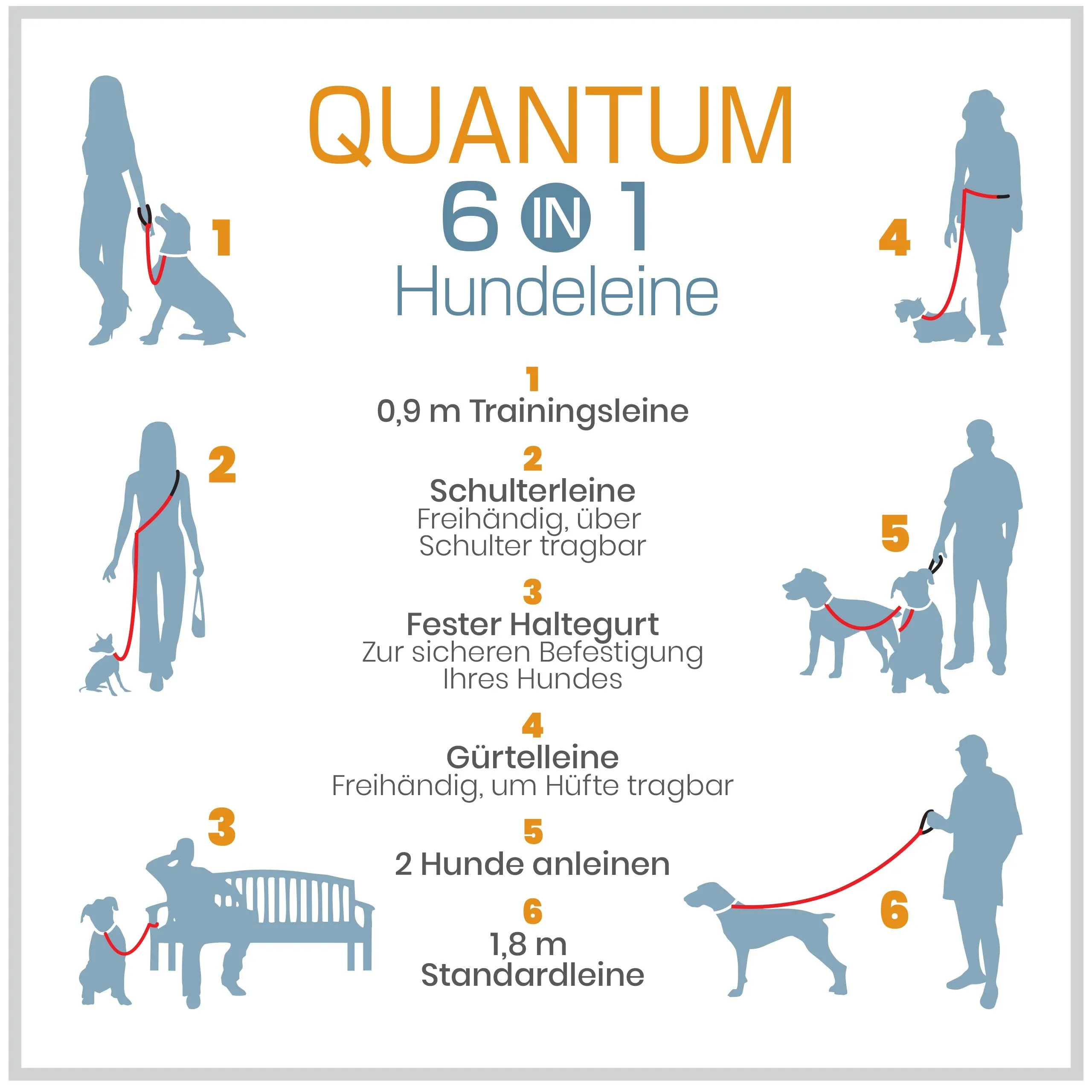 Quantum 6-in-1 Dog Lead