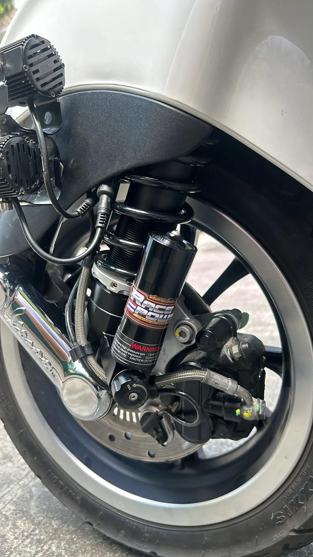 RACE POWER SHOCK 265MM & 365MM VESPA (BLACK)